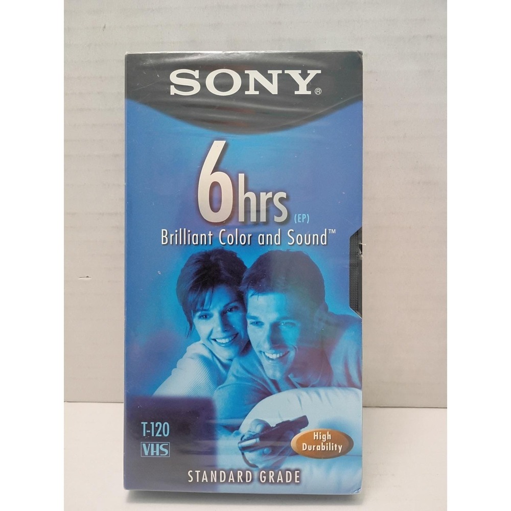 Sony T-120 VHS Blank Video Tape Standard Grade 6 Hour T-120VL/WA New Sealed
